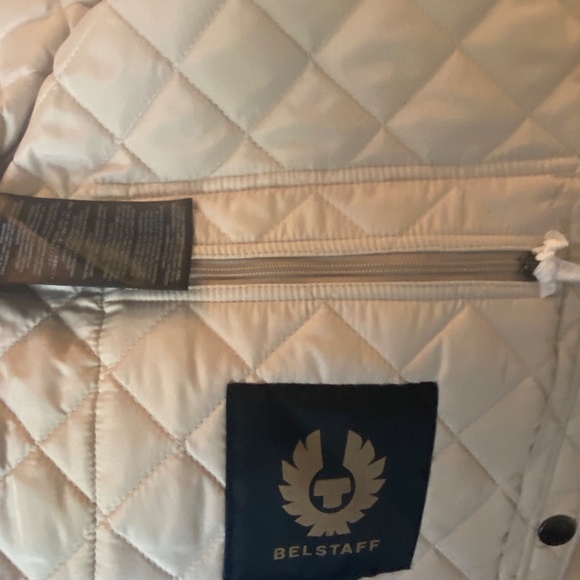 Belstaff Men’s Quilted Vest, Size 38, Cream - Picture 3 of 9